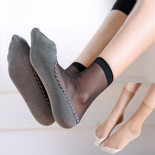 Hot Ultrathin Transparent Crystal Silk Elastic Socks Women's Girl's Lady Socks D